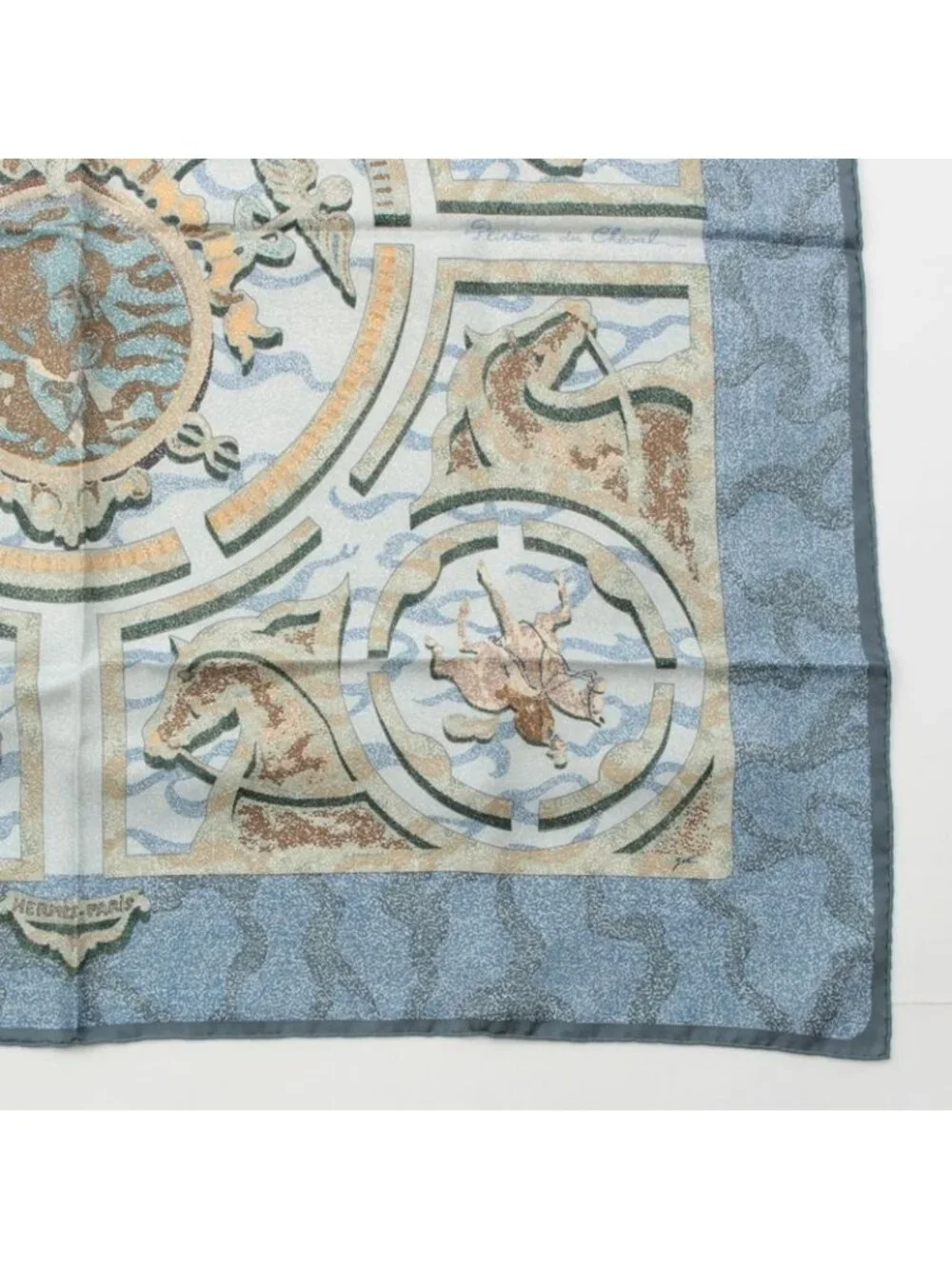 Hermes Carre 90 Silk Peintre du Cheval Horse Drawing Scarf - Picture 5 of 9